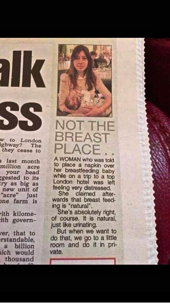 RT Hello @rupertmurdoch. Please explain why The Sun thinks that Page 3 is ok but breast feeding in public isn't ok?   - embedded image 