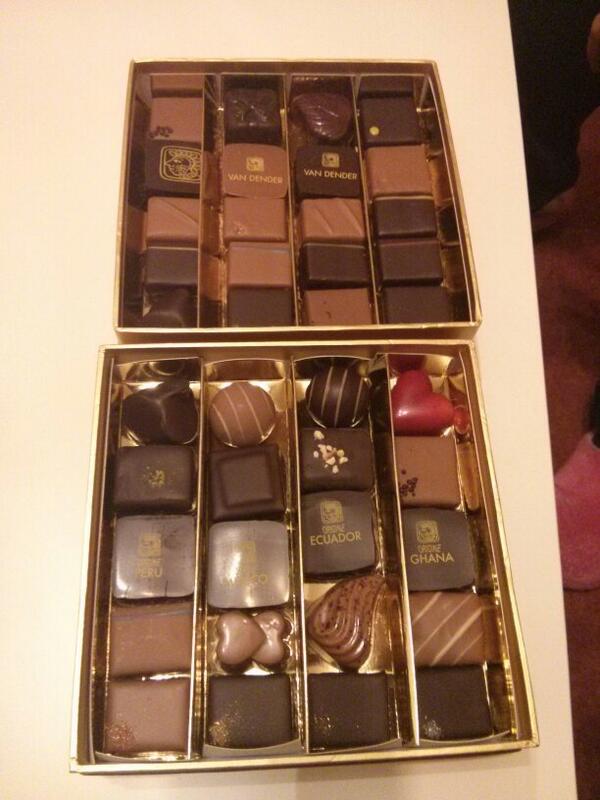 Yum yum. Tasty chocolates from Brussels. (Van Dender)  - embedded image