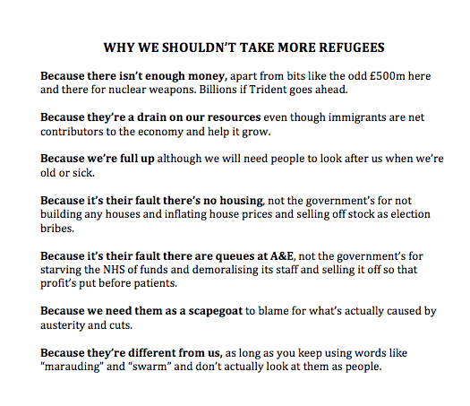 RT Why we shouldn't take more refugees: a handy guide.  - embedded image 