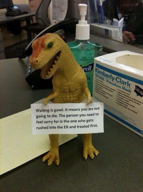RT This hospital waiting room has some unexpected wisdom.  - embedded image 