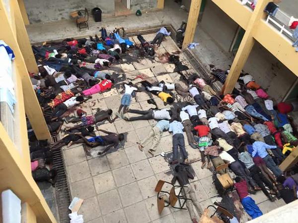 RT 147 people killed in Kenya university shooting. Unlike C. Hebdo attack, no world leader marched. Happy Easter  - embedded image 