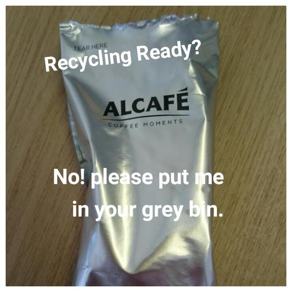 RT We can't recycle foil or foil pouches so please put these in your grey bin  http://t.co/hzhyTbY4td  - embedded image 