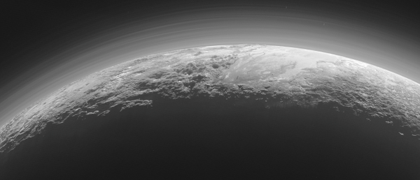 RT Check out #NASANewHorizons Spectacular Backlit Panorama of #Pluto!  http://t.co/eMlZjvRlRP  - embedded image 