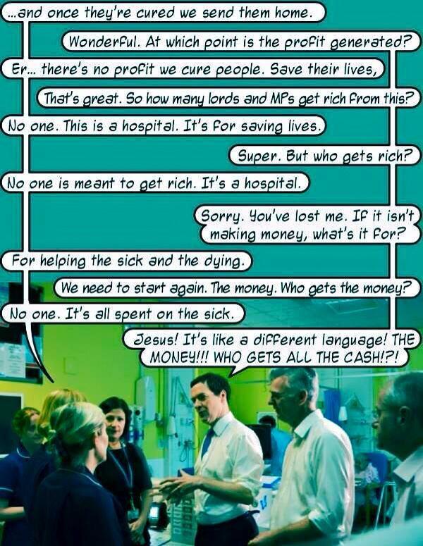 RT I did a sketch like this at school once... RT @LessonFromAandE: NHS from a political viewpoint.  - embedded image 