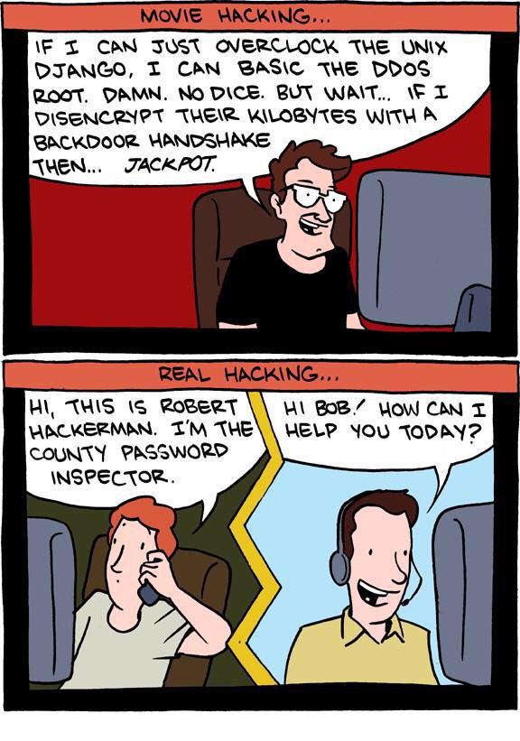 RT An oldie that actually never gets old: Movie Hacking vs Real Hacking.
- A classic by @ZachWeiner 
#Hackers  - embedded image 