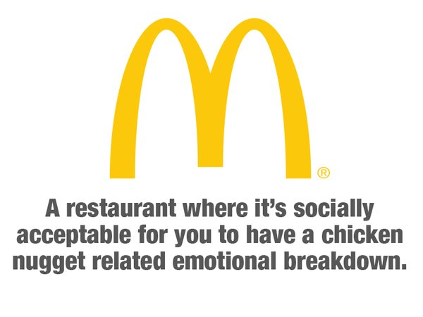 RT Fast food restaurants use some honest slogans for a change.  - embedded image 2