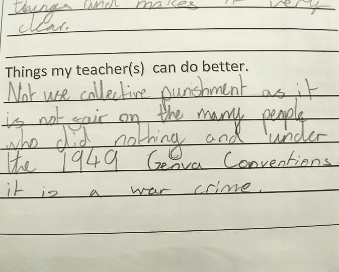 RT My daughter actually submitted this feedback at school. Not sure if I should ground her or buy her ice cream...  - embedded image 
