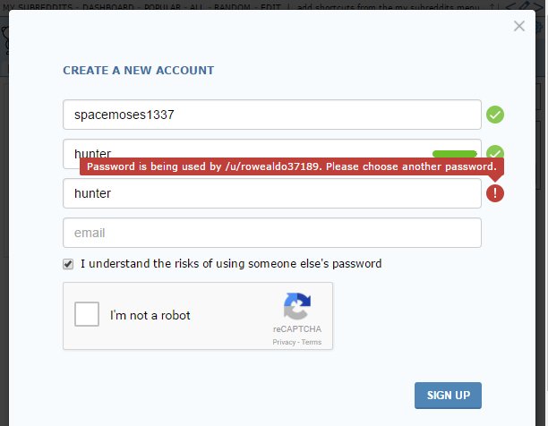 RT Your password is not unique.  - embedded image 