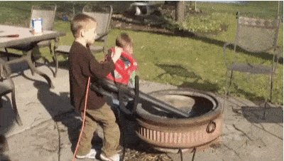 RT Sure kids you can use the leaf blower to clean the fire pit.  - embedded image 