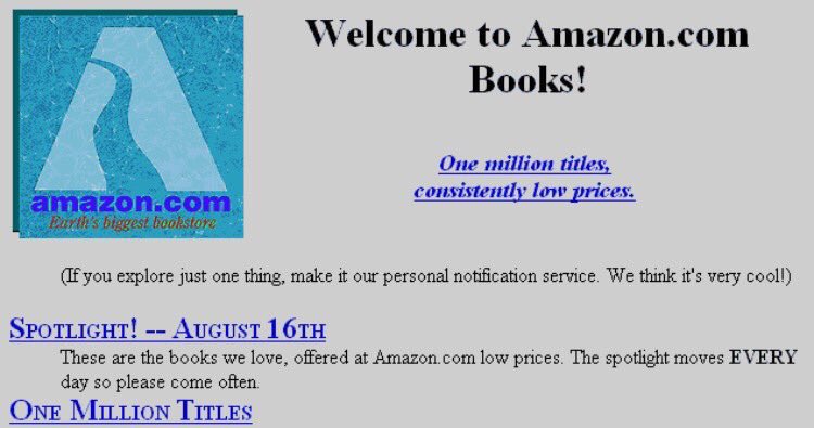 RT On this day in 1995: Amazon opens for business as an online bookseller  - embedded image 