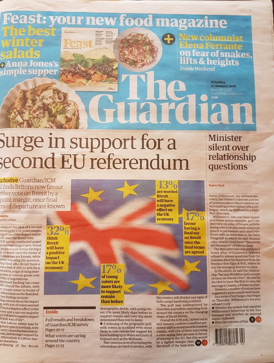 RT .@guardian survey shows winning argument on #Referendum2018 #FBPE #ExitFromBrexit bring it on @Nigel_Farage  - embedded image 