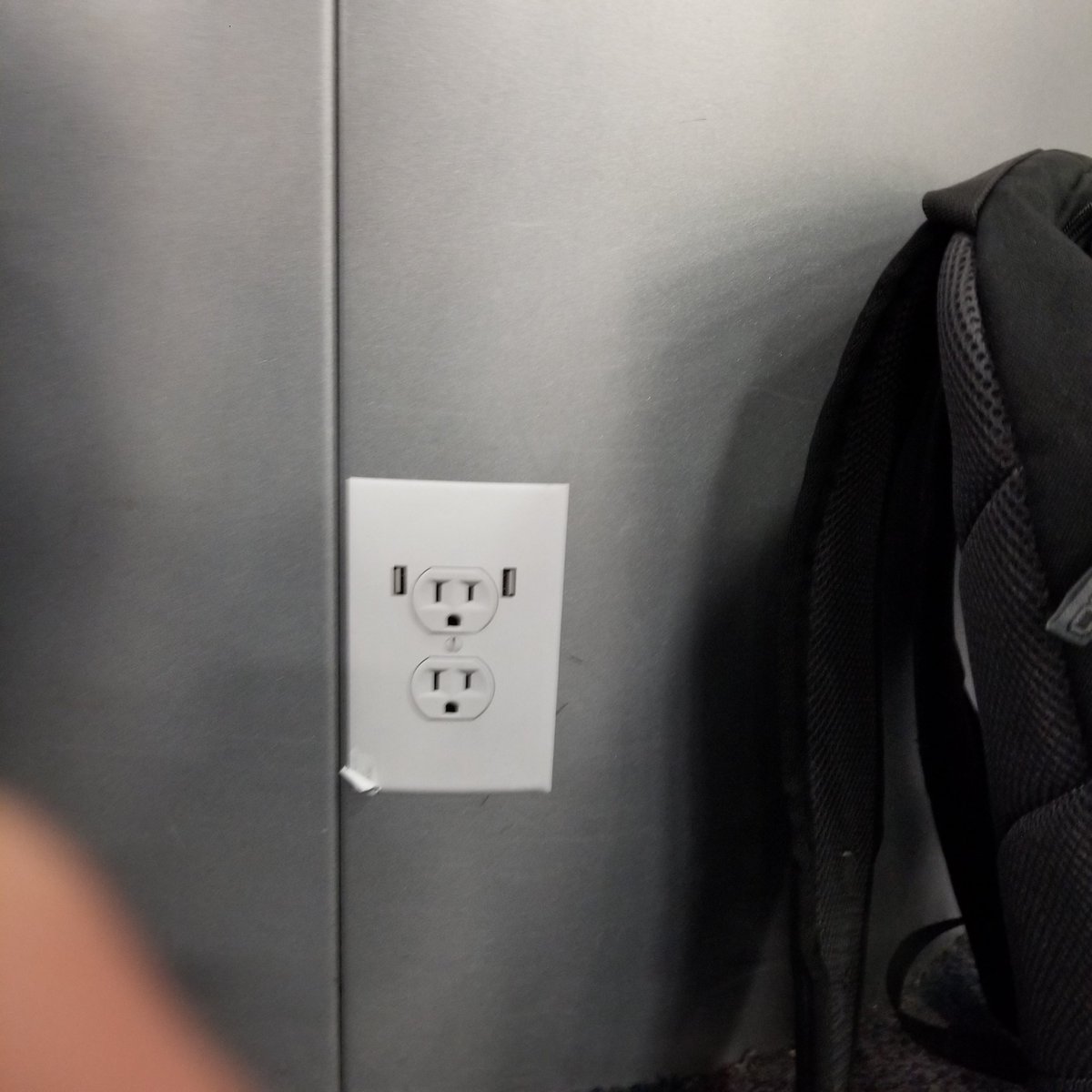 RT Whoever put up this fake sticker of an open outlet at the airport, you are now my enemy for life.  - embedded image 1