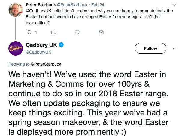 RT At this time of year please spare a thought for the Cadbury social media team.  - embedded image 1
