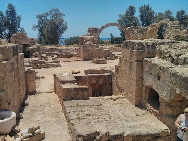 This morning we saw some Roman ruins and a Byzantine castle (mosaics etc)  - embedded image