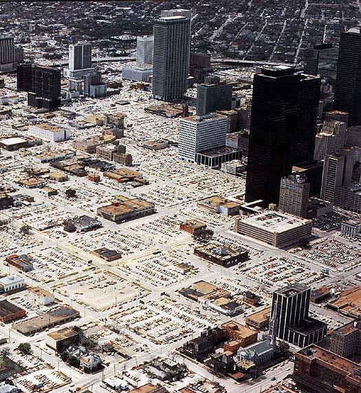 RT This is a city. This is what happens when your city is overdependent on cars. All parking, no city.  #Houston - embedded image