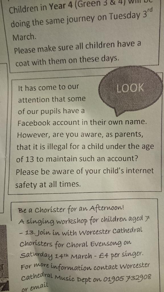 Poor and inaccurate wording on the school news letter.  - embedded image 