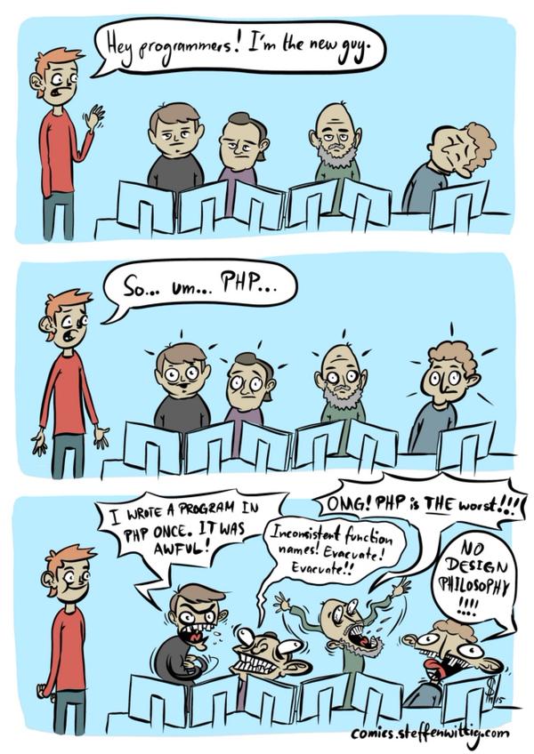 RT telling other geeks you do PHP is a great conversation starter http://t.co/UvV9e91ps7  - embedded image 