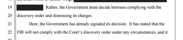 RT The FBI has said it will not comply with a court order to reveal its Tor Browser exploit "under any circumstances."  - embedded image 