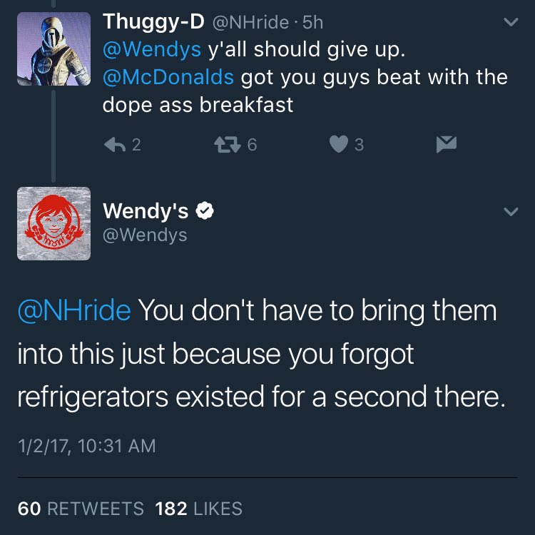 RT if you're having a bad day today, just remember that you didn't get dragged by a fast food company on twitter  - embedded image 2