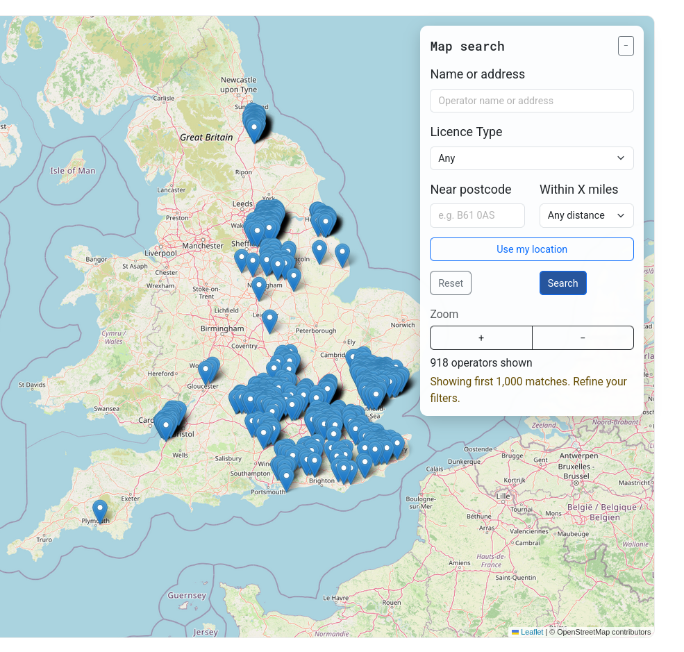 plotting results on a leaflet.js map